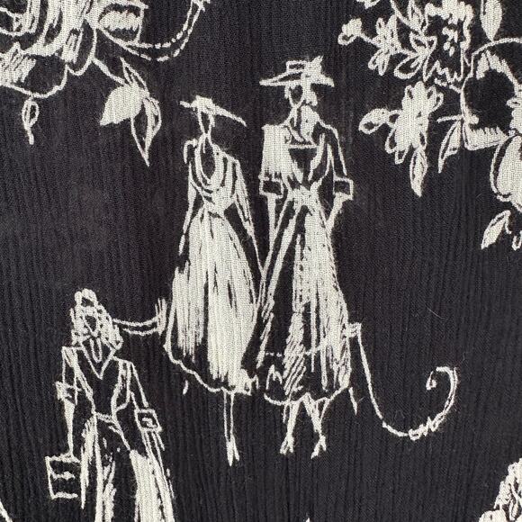 SOLD Vintage Bila Midi Dress Womens Medium Button Front Boho witchy whimsigoth - Picture 8 of 14